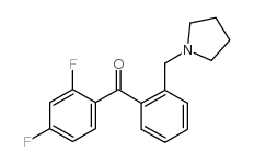 2,4-DIFLUORO-2'-PYRROLIDINOMETHYL BENZOPHENONE结构式