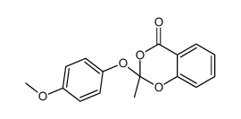 2-(4-methoxyphenoxy)-2-methyl-1,3-benzodioxin-4-one结构式