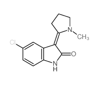 2H-Indol-2-one,5-chloro-1,3-dihydro-3-(1-methyl-2-pyrrolidinylidene)- Structure