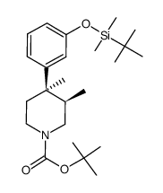 tert-butyl (3R,4R)-4-(3-(tert-butyldimethylsilyloxy)phenyl)-3,4-dimethylpiperidine-1-carboxylate结构式