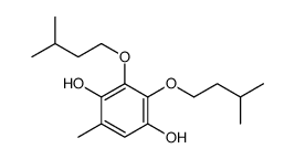 5-methyl-2,3-bis(3-methylbutoxy)benzene-1,4-diol Structure