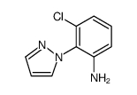 Benzenamine, 3-chloro-2-(1H-pyrazol-1-yl) Structure
