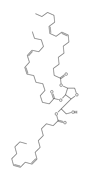 Sorbitan, tri-9,12-octadecadienoate, (all-Z)-结构式