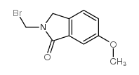 2-溴甲基-6-甲氧基异吲哚啉酮结构式
