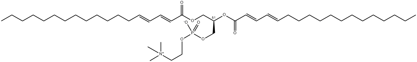 双十八烷二烯酰磷脂酰胆碱 (DODPC)结构式