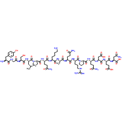 Des-[Gly77,His78] Myelin Basic Protein (68-84), bovine结构式