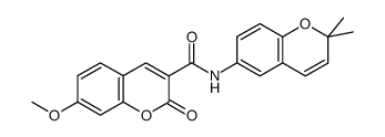 7-methoxy-2-oxo-2H-chromene-3-carboxylic acid (2,2-dimethyl-2H-chromen-6-yl)amide Structure