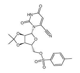 6-cyano-2',3'-O-isopropylidene-5'-O-tosyluridine结构式