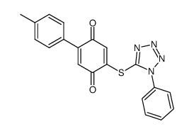 4'-methyl-4-(1-phenyl-1H-tetrazol-5-ylsulfanyl)-biphenyl-2,5-dione结构式