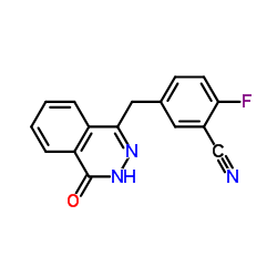 5-[(3,4-二氢-4-氧代-1-酞嗪基)甲基]-2-氟苯甲腈结构式