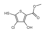 methyl 4-chloro-3-hydroxy-5-mercaptothiophene-2-carboxylate Structure