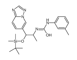 1-(1-([1,2,4]噻唑并[1,5-a]吡啶-6-基)-1-((叔丁基二甲基甲硅烷基)氧基)丙烷-2-基)-3-(间甲苯)脲结构式