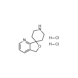 5H-螺[呋喃并[3,4-b]吡啶-7,4'-哌啶]二盐酸盐结构式