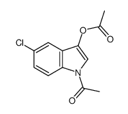 Acetic acid 1-acetyl-5-chloro-1H-indol-3-yl ester结构式