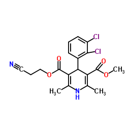 4-(2,3-Dichloro-phenyl)-2,6-dimethyl-1,4-dihydro-pyridine-3,5-dicarboxylic acid 3-(2-cyano-ethyl) ester 5-methyl ester picture