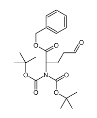 Benzyl N,N-bis{[(2-methyl-2-propanyl)oxy]carbonyl}-5-oxo-L-norval inate结构式