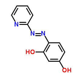 4-(2-吡啶偶氮)间苯二酚结构式