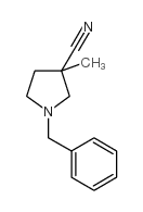 1-苄基-3-甲基-吡咯烷-3-甲腈结构式
