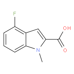 4-氟-1-甲基-1H-吲哚-2-羧酸结构式