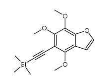 4,6,7-trimethoxy-5-[2-(trimethylsilyl)-1-ethynyl]benzofuran Structure