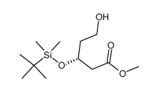 methyl (R)-3-<(tert-butyldimethylsilyl)oxy>5-hydroxypentanoate结构式