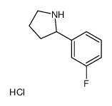 2-(3-氟苯基)-吡咯烷盐酸盐结构式
