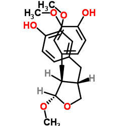 4,4'-Dihydroxy-3,3',9-triMethoxy-9,9'-epoxylignan Structure