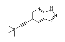 5-trimethylsilanylethynyl-1H-pyrazolo[3,4-b]pyridine结构式