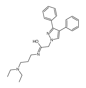 1-[4,5-二苯基吡唑-1-基]-N-(二乙基氨基丙基)-乙酰胺结构式