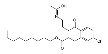 Nonyl 2-(4-acetamidobutyryl)-5-chlorohydrocinnamate structure