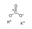 Potassium carbonate-13C Structure