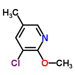 3-氯-2-甲氧基-5-甲基吡啶结构式