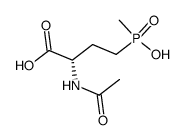 L-2-acetamido-4-(hydroxymethylphosphinyl)butanoic acid Structure