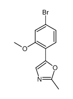 5-(4-Bromo-2-Methoxy-Phenyl)-2-Methyl-Oxazole Structure