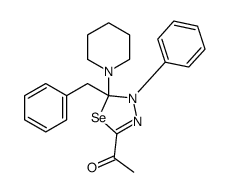 1-(5-benzyl-4-phenyl-5-piperidin-1-yl-1,3,4-selenadiazol-2-yl)ethanone结构式
