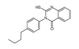 3-(4-丁基苯基)-2-疏基-3H-喹唑啉-4-酮结构式