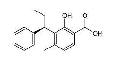 4-methyl-3-((R)-1-phenylpropyl)salicylic acid Structure
