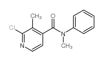 2-氯-N,3-二甲基-N-苯基-4-吡啶羧酰胺结构式