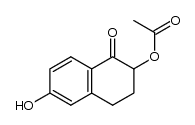 1,2,3,4-tetrahydro-6-hydroxy-1-oxonaphthalen-2-yl acetate结构式