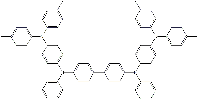 N、 N'-二苯基-N,N'-二-[4-(N,N-二对甲苯基氨基)苯基]联苯胺结构式