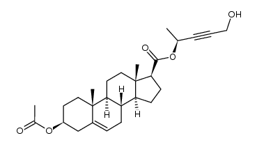 (4S)-4-(3β-acetoxy-5-androsten-17β-ylcarbonyloxy)-2-pentynol结构式