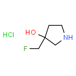 3-(氟甲基)吡咯烷-3-醇盐酸盐结构式