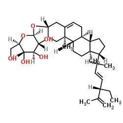 22-脱氢赤桐甾醇葡糖苷结构式