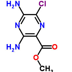 3,5-二氨基-6-氯吡嗪-2-甲酸甲酯结构式