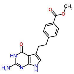 4-[2-(2-Amino-4,7-dihydro-4-oxo-1H-pyrrolo[2,3-d]pyrimidin-5-yl)ethyl]benzoic acid methyl ester Structure