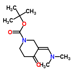 1-Boc-3-[(二甲氨基)亚甲基]-4-氧代哌啶结构式