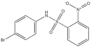 N-(4-溴苯基)-2-硝基苯磺酰胺结构式