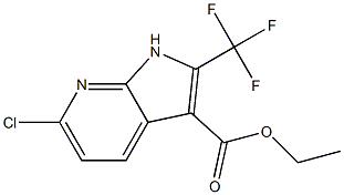 乙基 6-氯-2-(三氟甲基)-1H-吡咯并[2,3-B]吡啶-3-羧酸酯结构式