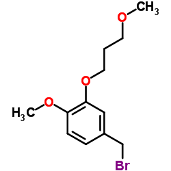 2-(3-甲氧基丙氧基)-4-溴甲基-1-甲氧基苯甲醚结构式