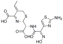(R,Z)-2-((R)-((Z)-2-(2-aMinothiazol-4-yl)-2-(hydroxyiMino)acetaMido)(carboxy)Methyl)-5-ethylidene-5,6-dihydro-2H-1,3-thiazine-4-carboxylic acid structure